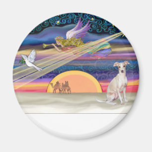 Weihnachtsstern - Italienisches Windspiel 5 Magnet