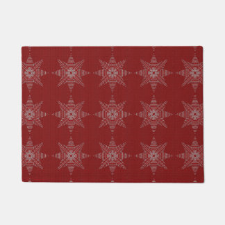 Weihnachtsstern-Kreuz-Stich-Muster-Fußmatte Fußmatte