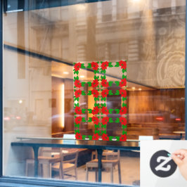 Weihnachtsstern-Muster-Fensteraufkleber Fensteraufkleber
