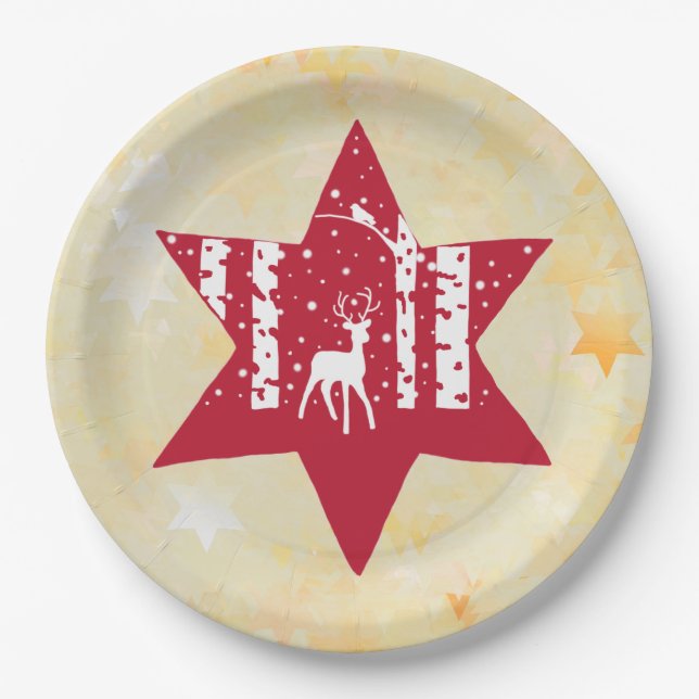 Weihnachtsstern  pappteller (Vorderseite)