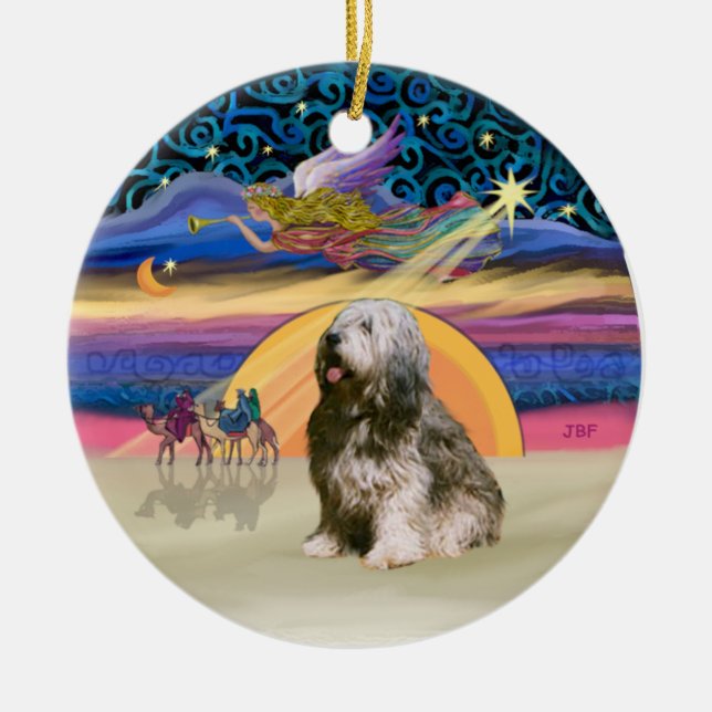Weihnachtsstern - Polnischer Nachhaufen 10 Keramikornament (Vorne)