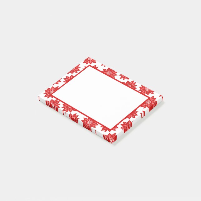 Weihnachtsstern Post-it Klebezettel (angewinkelt)