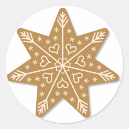Weihnachtsstern Runder Aufkleber