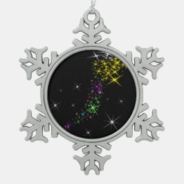 Weihnachtsstern Schneeflocken Zinn-Ornament