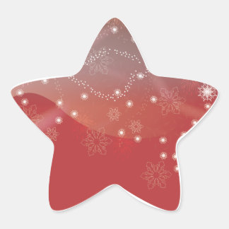 Weihnachtsstern Stern-Aufkleber