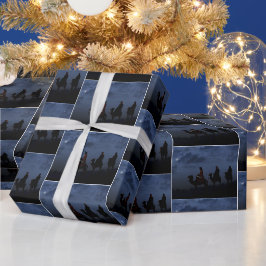 Weihnachtsstern und Wiseman Geschenkpapier