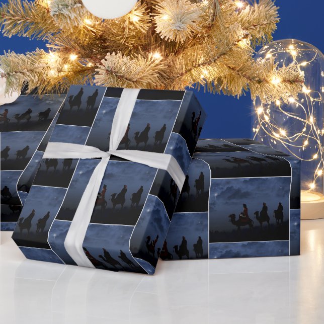Weihnachtsstern und Wiseman Geschenkpapier (Feiertage)