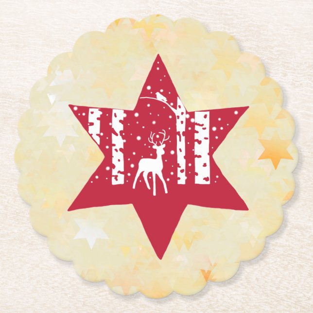 Weihnachtsstern  untersetzer (Vorderseite)