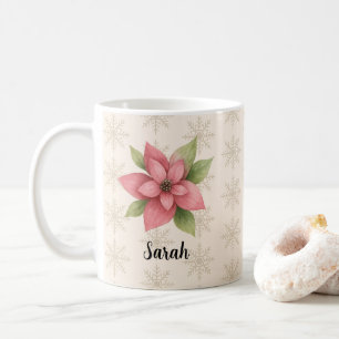 Weihnachtsstern-Weihnachtsblume-Schneeflocken-Must Kaffeetasse