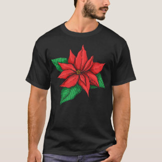 Weihnachtsstern. Weihnachtsdekor-Blume T-Shirt