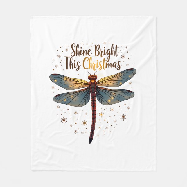 Weihnachtssterndragonfly Fleecedecke (Vorderseite)