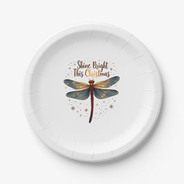 Weihnachtssterndragonfly Pappteller (Vorderseite)