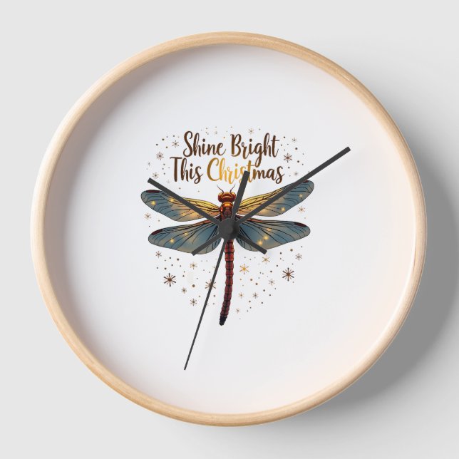 Weihnachtssterndragonfly Uhr (Vorderseite)