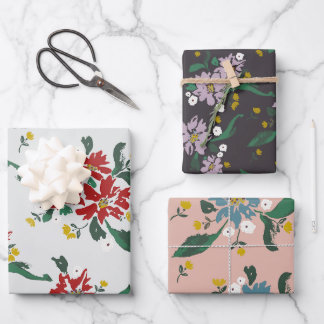 Weihnachtssterne für alle Jahreszeiten Geschenkpapier Set
