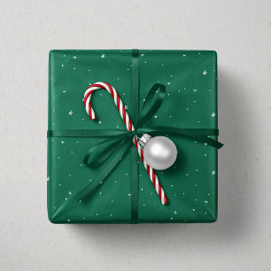 Weihnachtssterne grün niedlicher Urlaub Geschenkpapier