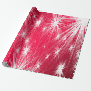 Weihnachtssterne mit Schneeflocken und Poinsettia Geschenkpapier