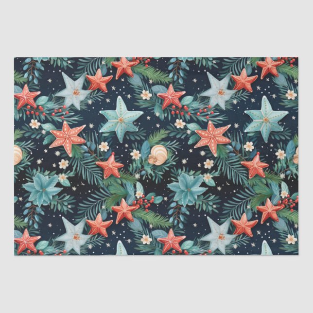 Weihnachtssternenfisch-Tissue Paper Seidenpapier (Vorderseite)
