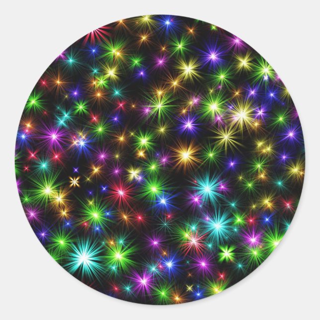 Weihnachtssternis in Multicolor - 57191 Runder Aufkleber (Vorderseite)