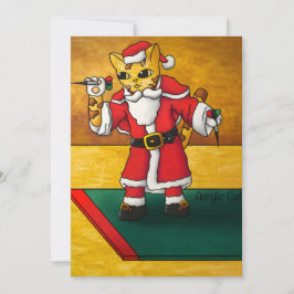 Weihnachtssternkatze Karte