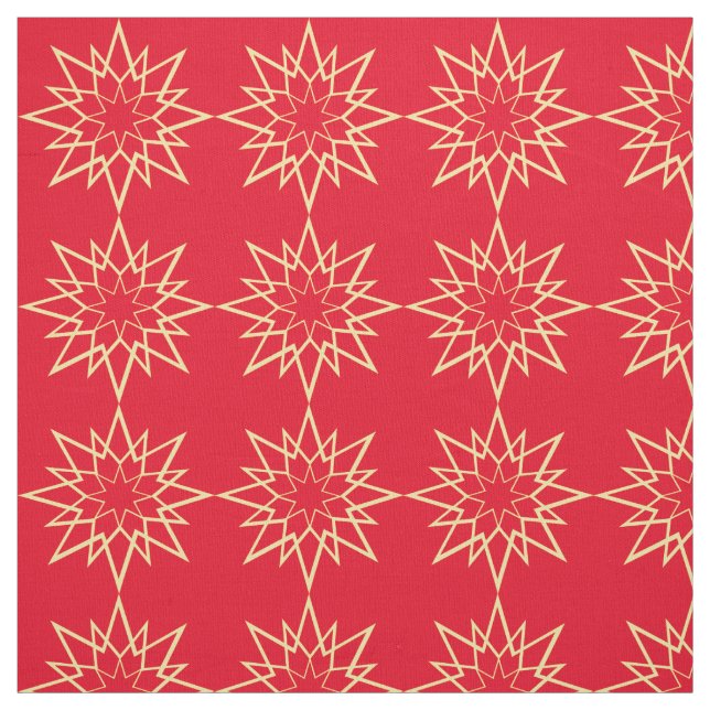 Weihnachtssternmuster in Rot Stoff (Muster)