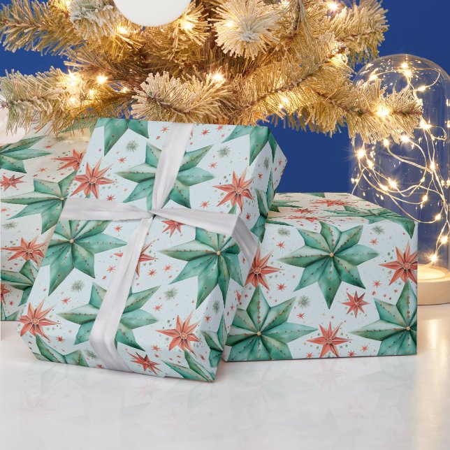 Weihnachtssternschmuck Moderne Weihnachten Geschenkpapier (Feiertage)