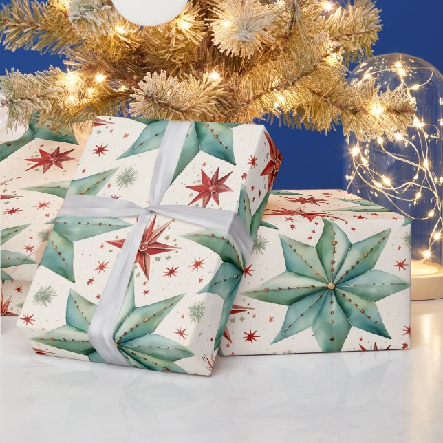 Weihnachtssternschmuck Moderne Weihnachten Geschenkpapier (Feiertage)