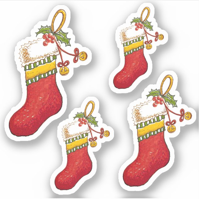 Weihnachtssticker aus Vinyl Strumpf Aufkleber (Vorderseite)
