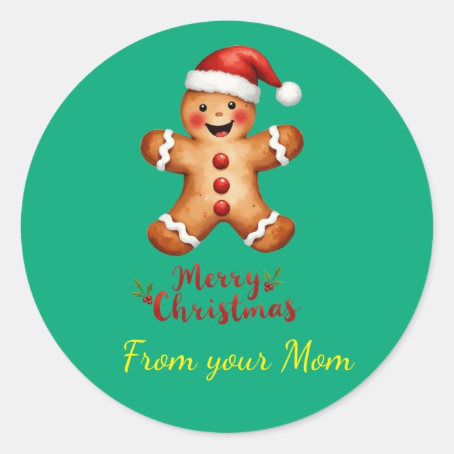 Weihnachtssticker einstellbar  runder aufkleber (Vorderseite)