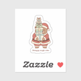 Weihnachtssticker Freude teilen | Süßes Santa-Gesc Aufkleber