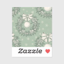 Weihnachtssticker Grün Aufkleber