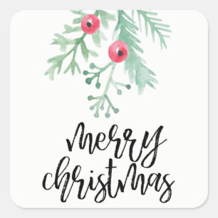Weihnachtssticker Quadratischer Aufkleber