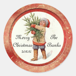 Weihnachtssticker Runder Aufkleber