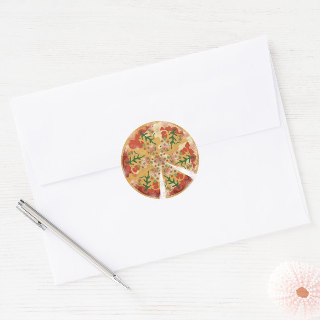 Weihnachtssticker Runder Aufkleber (Umschlag)