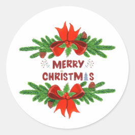 Weihnachtssticker Runder Aufkleber