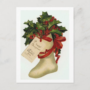 Weihnachtsstiefel Feiertagspostkarte
