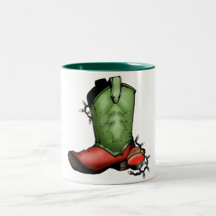 Weihnachtsstiefel-Tasse Zweifarbige Tasse
