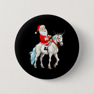 Weihnachtsstil-Rentier-Weihnachtsmann-Reittier-Wei Button