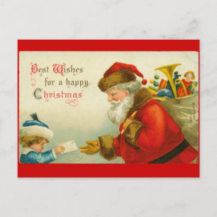 Weihnachtsstil Vintag Feiertagspostkarte