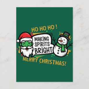 Weihnachtsstimmung aufhellen postkarte