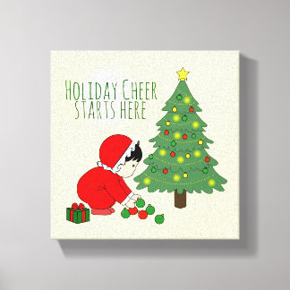 Weihnachtsstimmung beginnt hier - Wandkunst Leinwanddruck