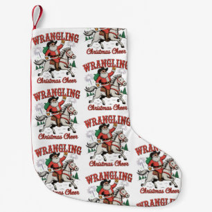 Weihnachtsstimmung Cowboy Santa Land Kleiner Weihnachtsstrumpf
