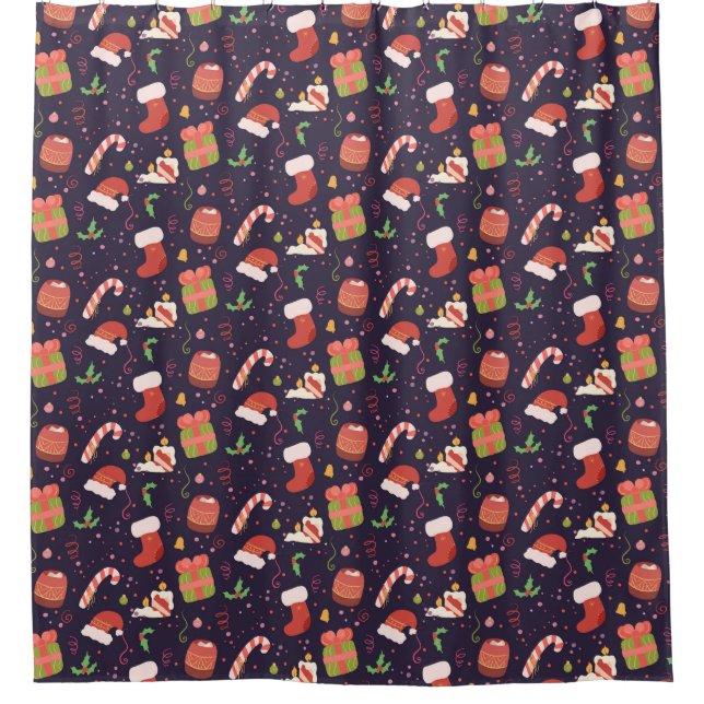 Weihnachtsstimmung Duschvorhang (Vorderseite)