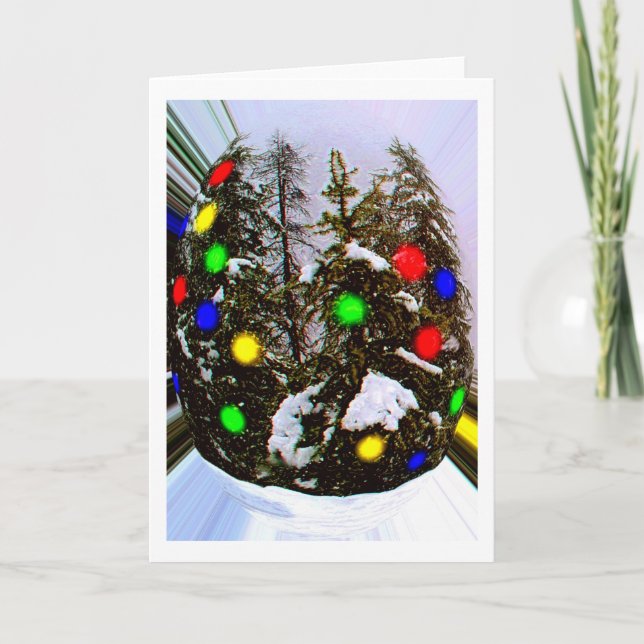 Weihnachtsstimmung Feiertagskarte (Vorderseite)