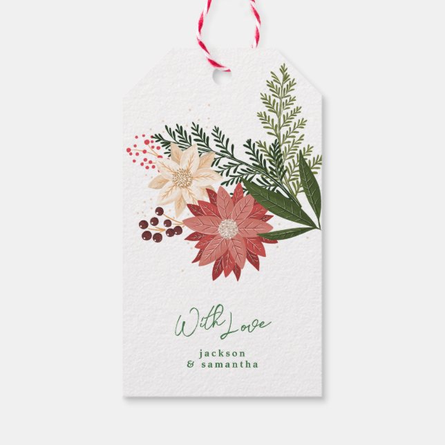 Weihnachtsstimmung im Wintergarten Geschenkanhänger (Rückseite)