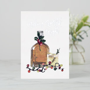 Weihnachtsstimmung mit Whisky-Feier - Echt Folieneinladung