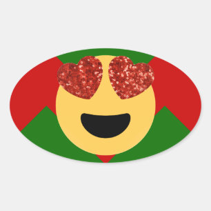 Weihnachtsstimmung Ovaler Aufkleber