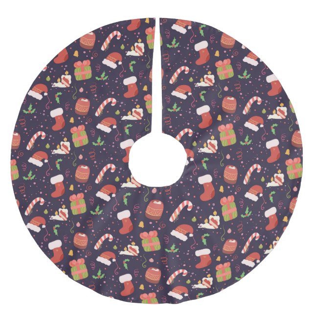 Weihnachtsstimmung Polyester Weihnachtsbaumdecke (Vorderseite)