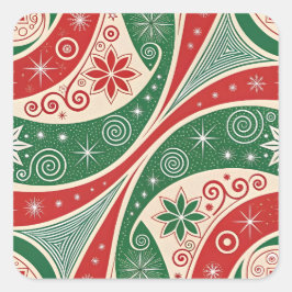 Weihnachtsstimmung Quadratischer Aufkleber