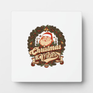 Weihnachtsstimmung Santa Claus Kranz Glocken Fotoplatte