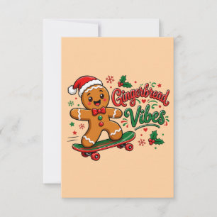 Weihnachtsstimmung Skateboard Christmas Dankeskarte